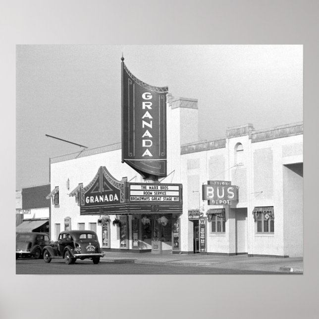 Poster Cinema Granada, 1938. Foto Antiga (Frente)