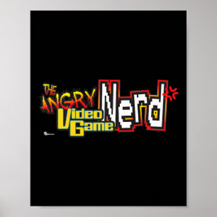 Poster Cinemacre Angry Video Game Logotipo Premium do Ner