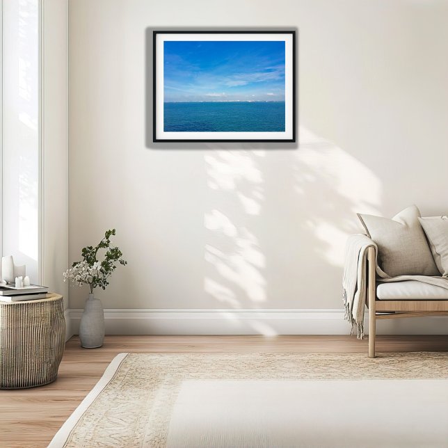 Poster Cingapura - Vista do Oceano Estreito com Navios de (Criador carregado)