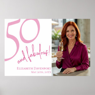 Poster Cinquenta e Fabuloso Foto Aniversário de 50 anos