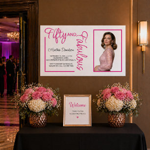 Poster Cinquenta e Fantástico Foto Cartaz de Aniversário 