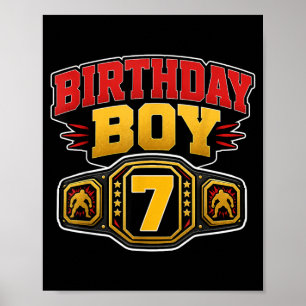 Poster Cinto de Luta Livre para Menino de 7 Anos de Idade