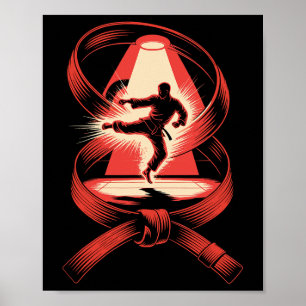 Poster Cintura de exposição múltipla Judo Karate Taekwond