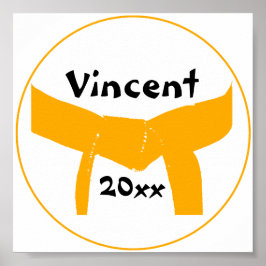 Poster Cintura Laranja de Artes Marciais