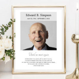 Poster Cinza Até Nos Encontrarmos de Novo Poema Memorial