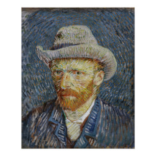 Pôster Cinza Autoretrato Van Gogh Sentiu Ódio Na Pintura