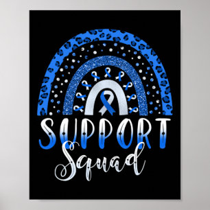 Poster Cinza Azul Arco-Íris Tipo 1 2 Suporte de Sensibili