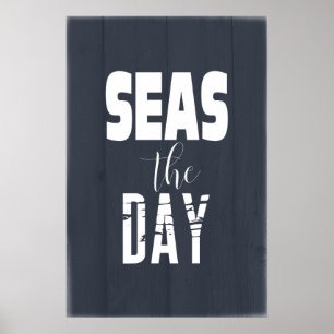 Poster Cinza branca tipo negrito "Seas O Dia"