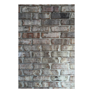 Pôster Cinza Brick Wall Grunge Bricks Textura de fundo