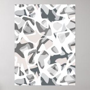 Poster Cinza clara mancha o padrão Abstrato