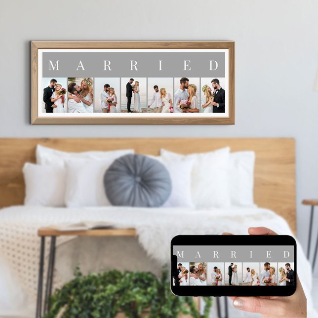 Poster CINZA de 7 fotos e Colagem de fotos brancas (Criador carregado)