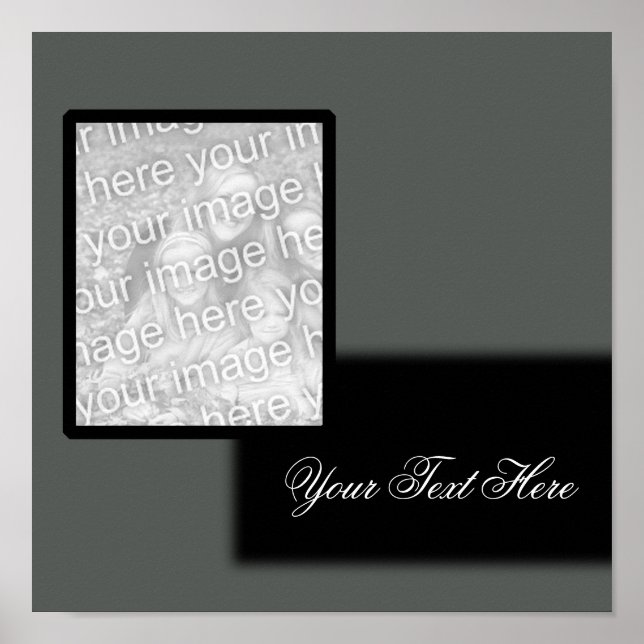 Pôster Cinza de fotos/Poster preto (Frente)