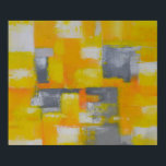 Poster cinza de pintura moderna amarelo<br><div class="desc">cinza de pintura moderna amarelo</div>