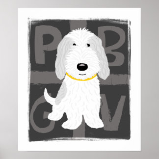 Pôster Cinza e Branco PBGV