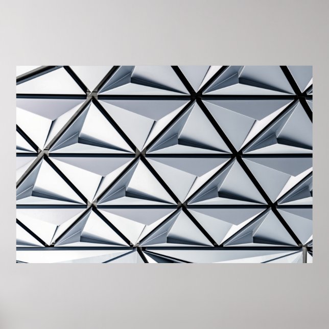 Poster Cinza e papel de parede digital preto (Frente)