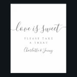 Poster Cinza E Sinal Branco O Amor É Um Sinal Bonito<br><div class="desc">Este belo roteiro minimalista do amor é um doce sinal perfeito para todas as celebrações. Projetado por Thisnotme©</div>