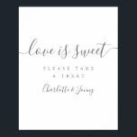 Poster Cinza E Sinal Branco O Amor É Um Sinal Bonito<br><div class="desc">Este belo roteiro minimalista do amor é um doce sinal perfeito para todas as celebrações. Projetado por Thisnotme©</div>