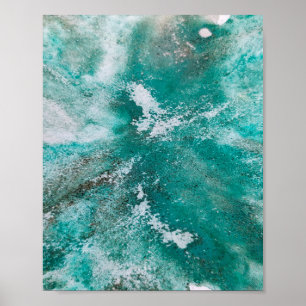 Poster Cinza NEGRA DE ÁGUA DE ABSTRATO VERDE