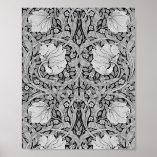 Poster Cinza Pimpernel Monotone, William Morris