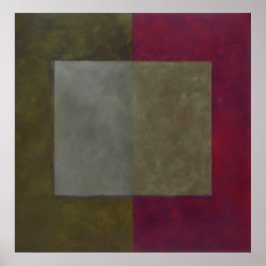 Poster cinza, verde em vermelho