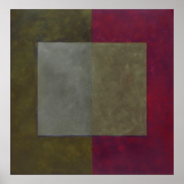 Poster cinza, verde em vermelho (Frente)