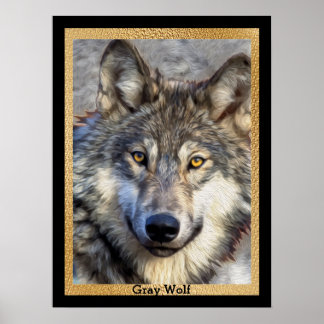 Poster Cinza Wolf Dignity