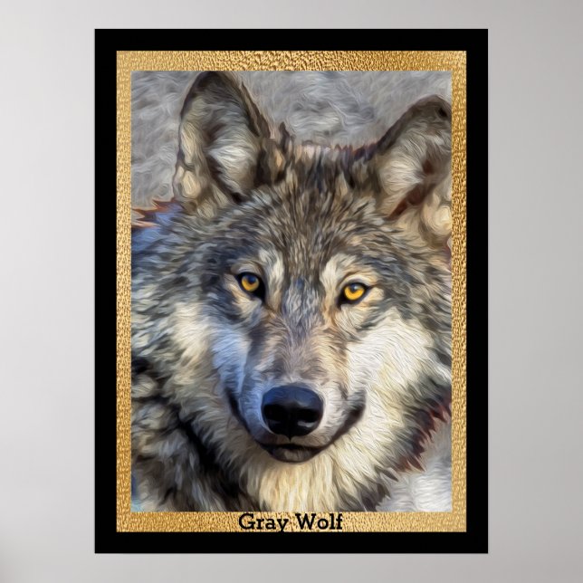 Poster Cinza Wolf Dignity (Frente)