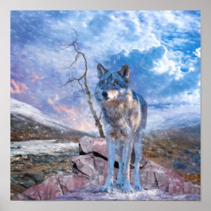 Poster Cinza Wolf RESPONDE À CHAMADA