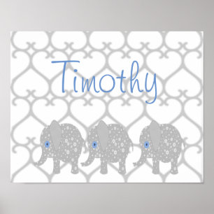 Poster cinzento da arte do berçário do bebê do