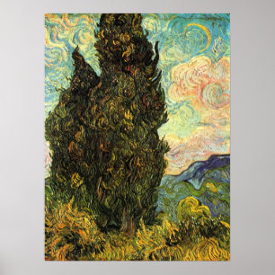 Poster Ciprestes por Vincent van Gogh