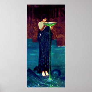 Pôster Circë Invidiosa (1892)~ Canvas de Arte Fina