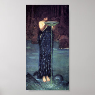 Pôster Circe Invidiosa - Circe com uma bacia de Ponseive