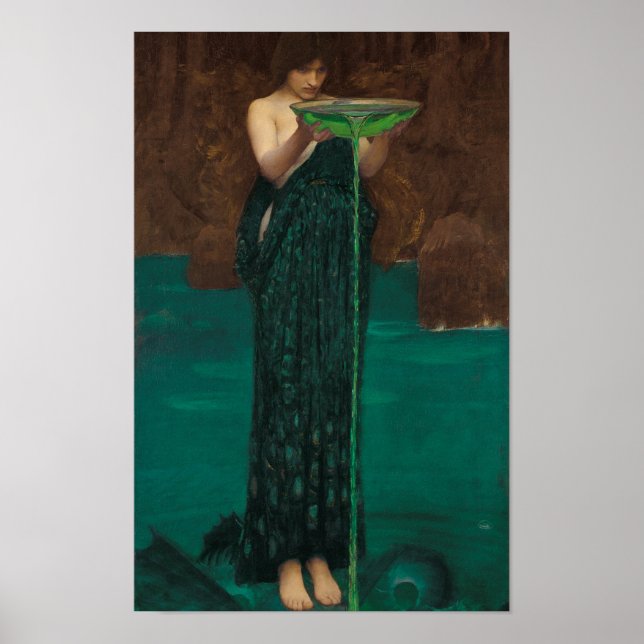 Poster Circe Invidiosa por John William Waterhouse (Frente)