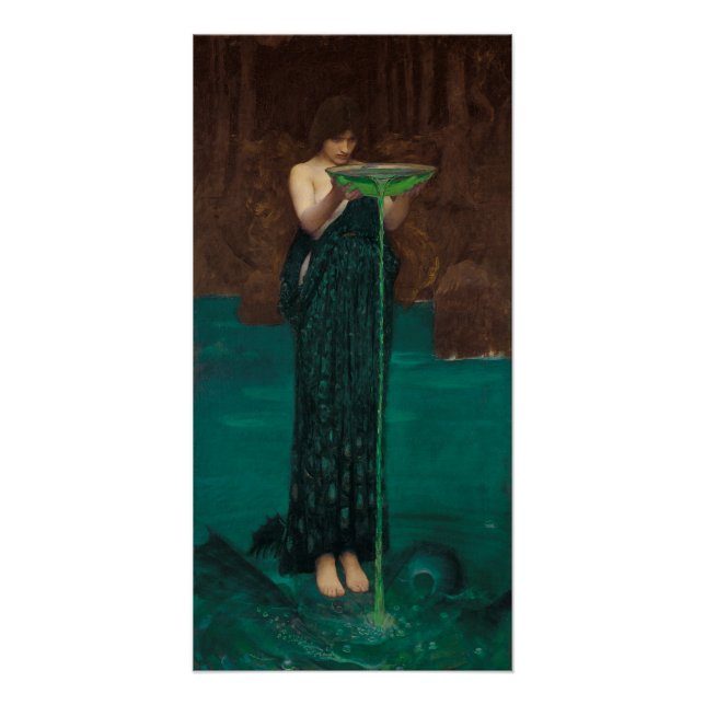 Pôster Circe Invidiosa por John William Waterhouse (Frente)