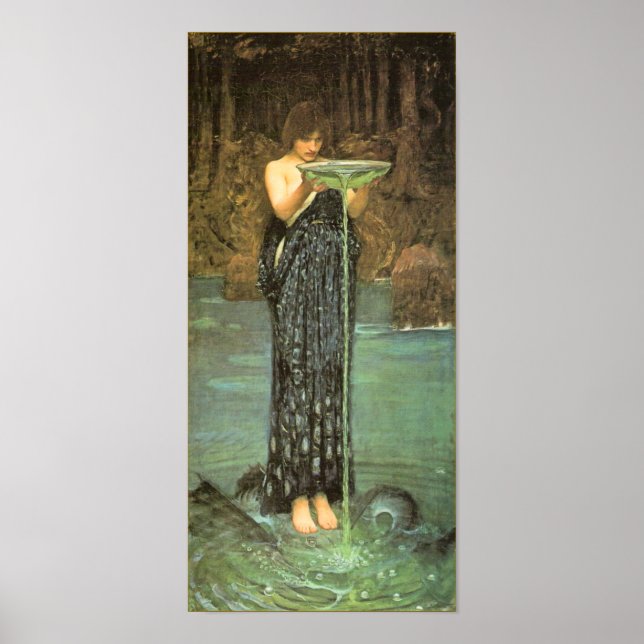 Poster Circe Invidiosa por John William Waterhouse (Frente)