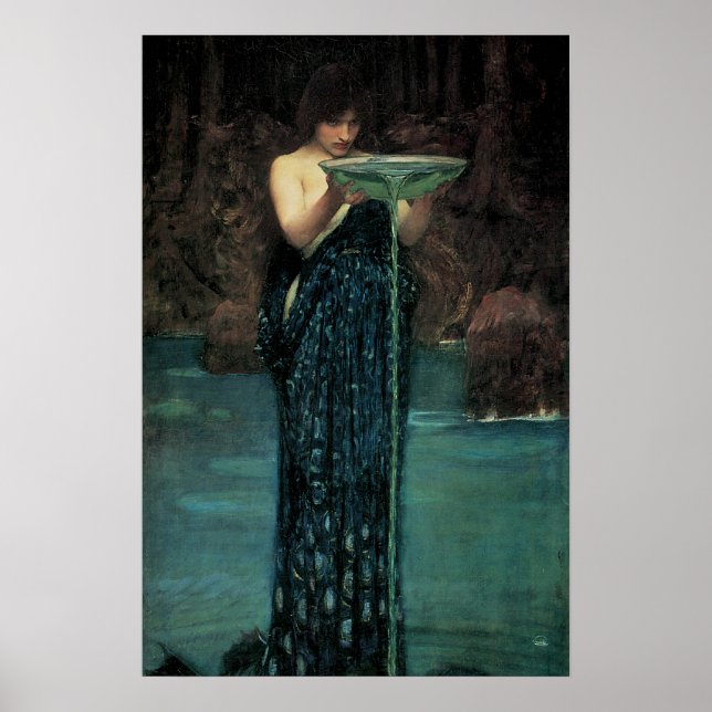 Pôster Circe Invidiosa por John William Waterhouse (Frente)