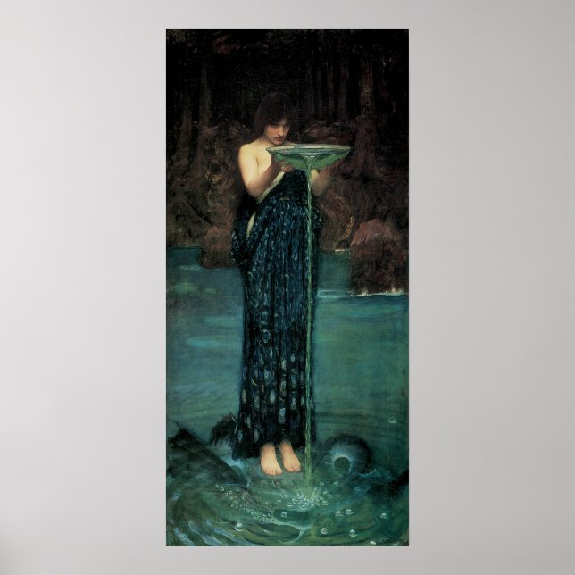 Pôster Circe Invidiosa por John William Waterhouse (Frente)