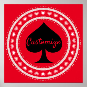 Poster Circle Hearts Black Spade Thunder_Cove 