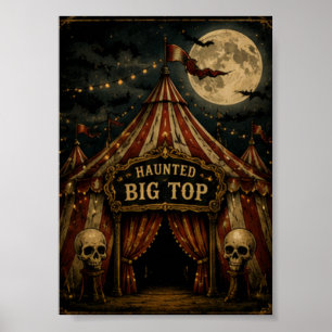 Poster Circo de Terror Vintage de Halloween