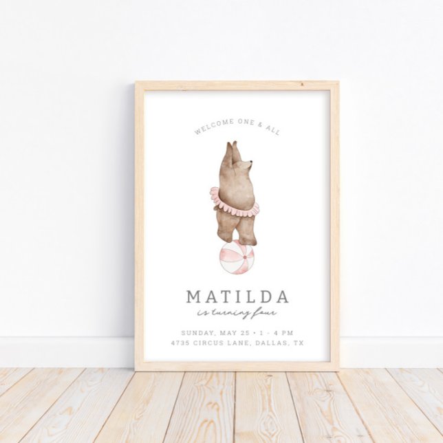 Poster Circo do Urso Moderno das Crianças | Boas-vindas (Criador carregado)