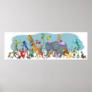 Pôster Circo Feliz Chegando à Cidade