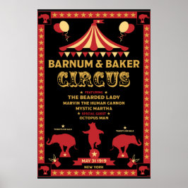 Poster Circo inspirado em Vintages originais