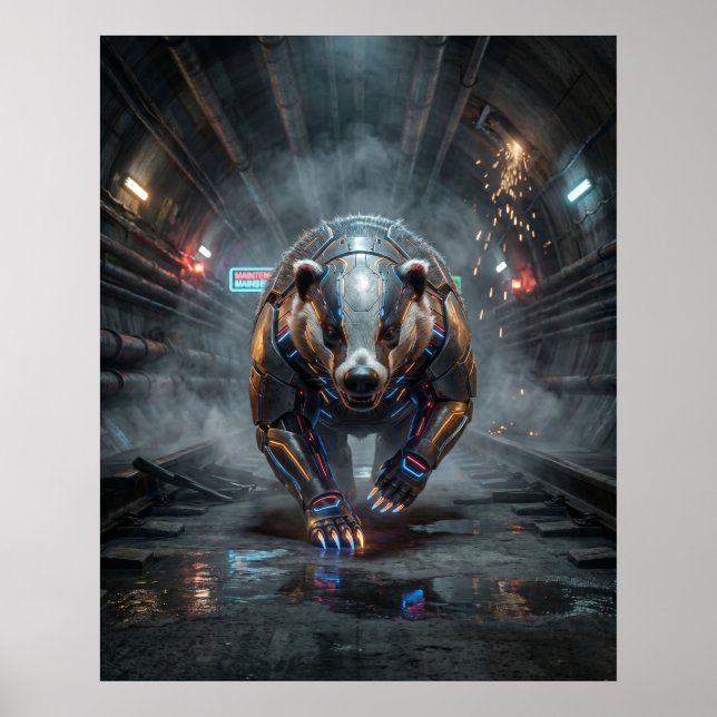 Poster Circuit Badger Túnel Corrida (Frente)