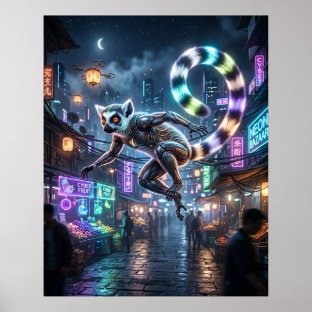 Poster Circuit Lemur Moon Market (Frente)