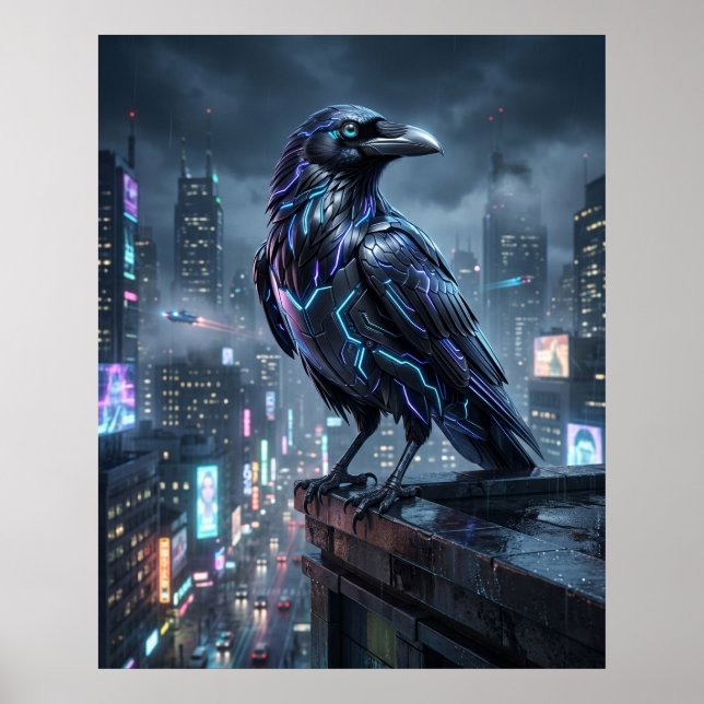 Poster Circuit Raven Neon Tower (Frente)