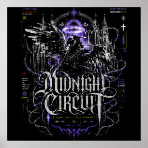 Poster Circuito da Meia-Noite Gráfico Gótico Ciberpunk