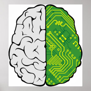 Poster Circuito da Placa-Mãe Lógica do Cérebro da Tecnolo