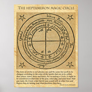 PÔSTER CIRCULAR HEPTAMERON MAGICK