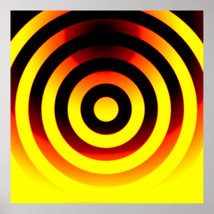 Poster círculo com fundo geométrico em t colorido