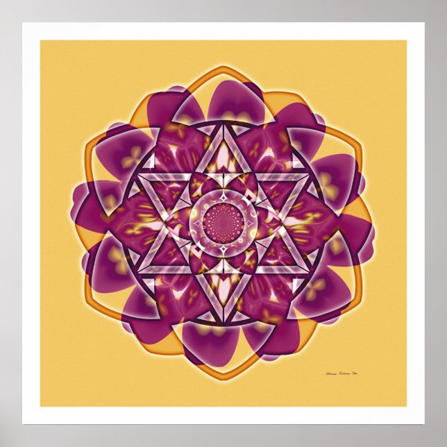 Pôster Círculo Crop Mandala 4 (Frente)